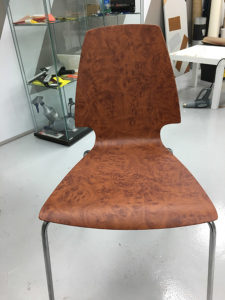 Walnut wood effect - chair